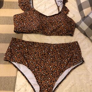 SHEIN leopard print bikini